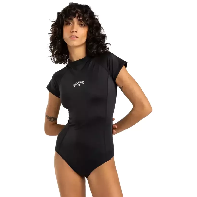 Billabong lycra swimsuit Tropic bodysuit SS Black Pebble