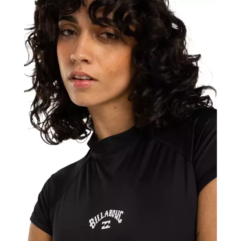 Maiô lycra Billabong Tropic bodysuit SS Black Pebble