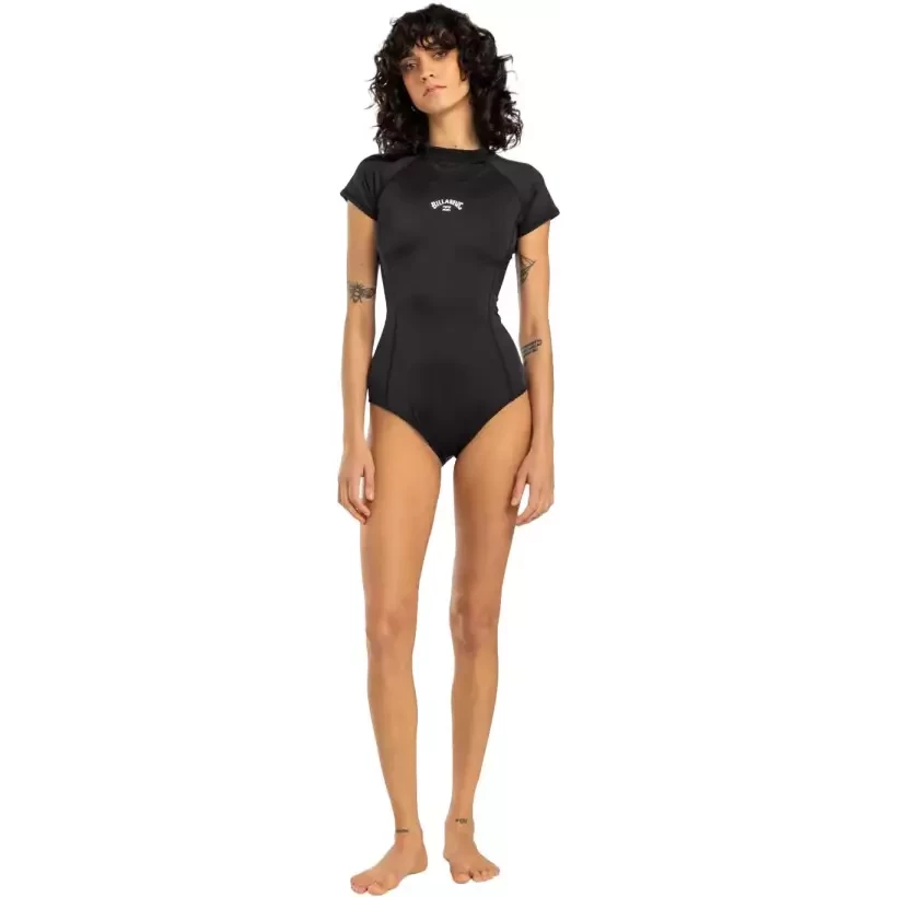 Maillot de bain Billabong Tropic bodysuit SS Black Pebble