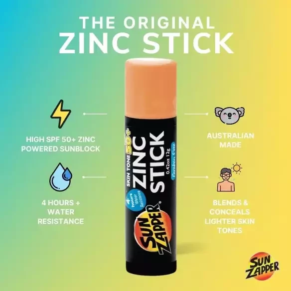 Creme facial Sun Zapper Zinc Stick SPF 50+ Tone