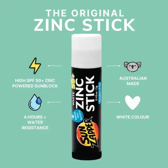 Creme facial Sun Zapper Zinc Stick SPF 50+ White
