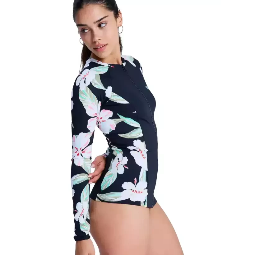 Lycra Roxy LS Zip Licra Anthracite Spring Charming
