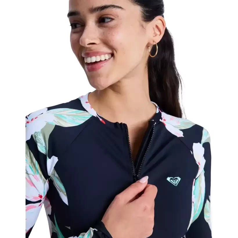 Lycra Roxy LS Zip Licra Anthracite Spring Charming