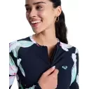 Roxy LS Zip Licra Anthracite Spring Charming