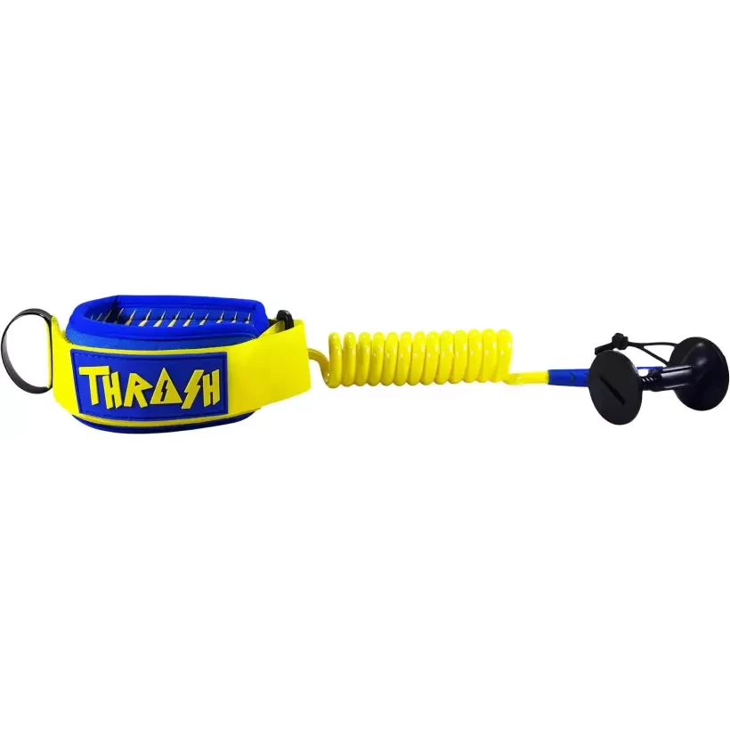 Bodyboard leash Thrash Biceps V-Grip 8mm Yellow/Blue