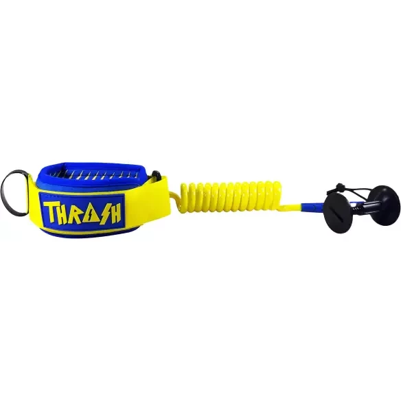 Leash für bodyboard Thrash-Bizeps V-Grip 8mm Yellow/Blue