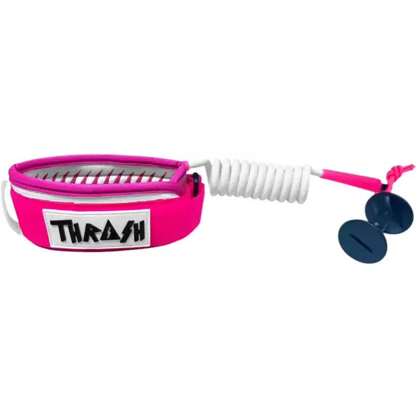Leash bodyboard Thrash Biceps V-Grip 8mm White/Pink