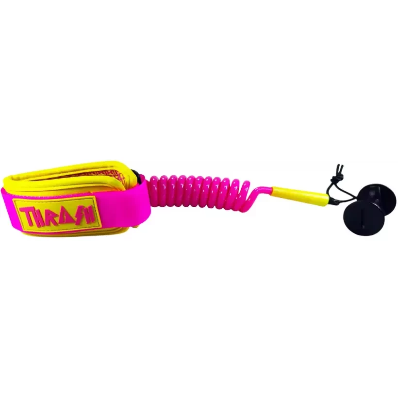 Leash bodyboard Thrash 9mm Ultra Series Pink/Yellow