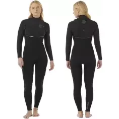 Muta surf Rip Curl E-Bomb women 3/2mm Zip Free Black