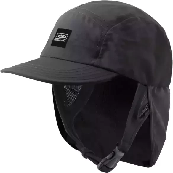 Casquette Ocean & Earth Indo 5 Panel Legionnaire Surf Cap Charcoal