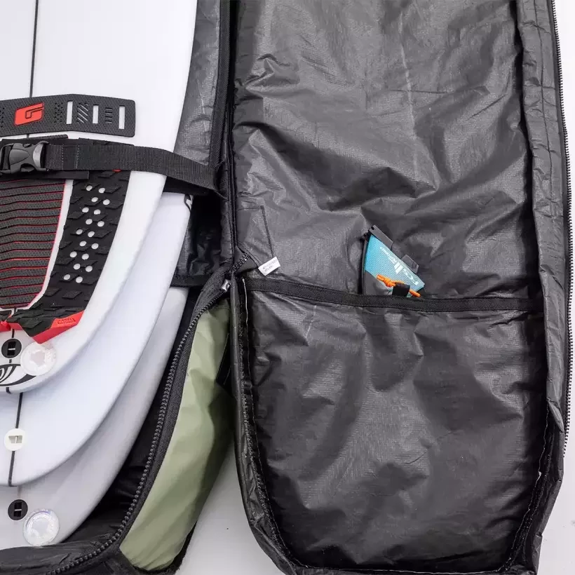 Housse de surf FCS Travel 3 Wheelie Shortboard/Fish Alpine