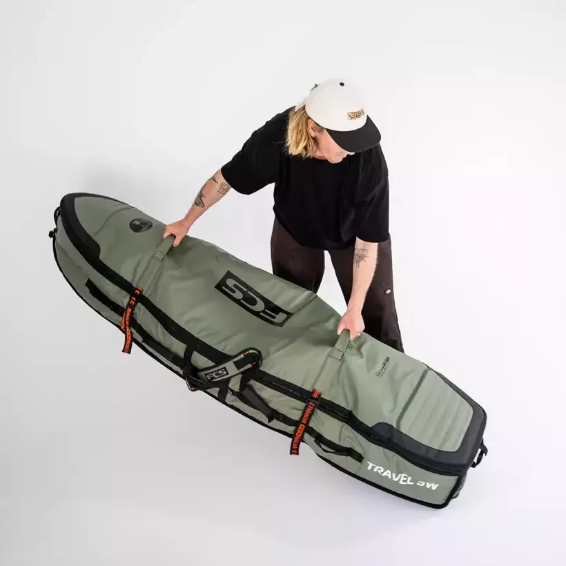 Capas de surf FCS Travel 3 Wheelie Shortboard/Fish Alpine