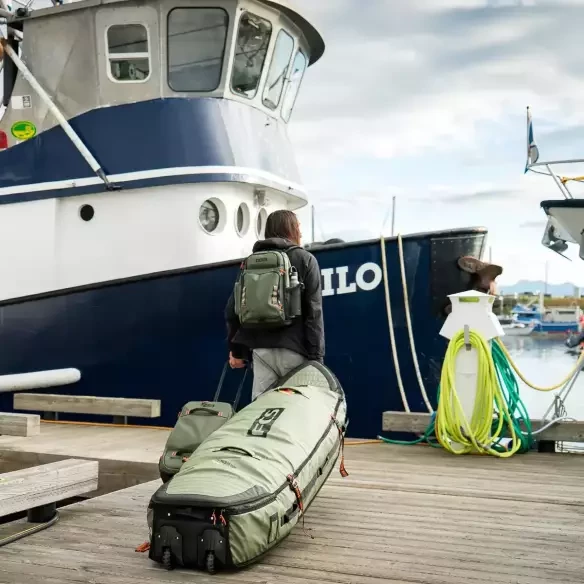 FCS Travel 4 Wheelie Shortboard/Fish Alpine