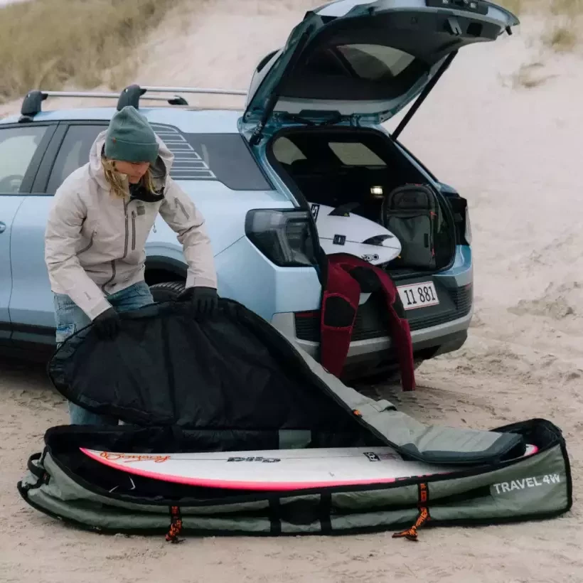 Housse de surf FCS Travel 4 Wheelie Shortboard/Fish Alpine
