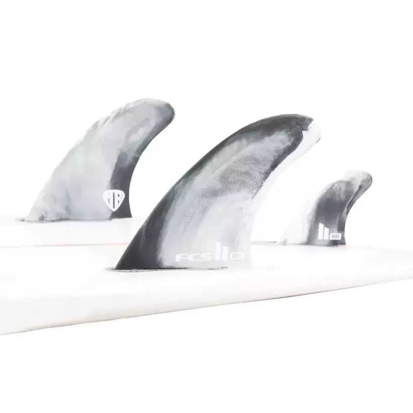 Quillas twin fins FCSII Mark Richards PC + Stabilizer Black/White