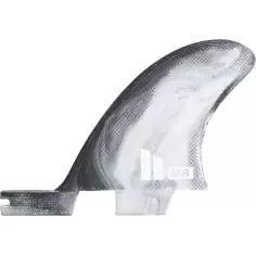 Ailerons de surf twin fins FCSII Mark Richards PC + Stabilizer Black/White 2