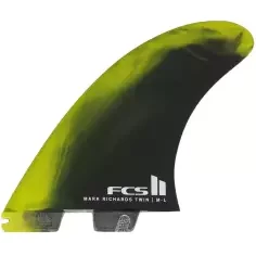 Quillas twin fins FCSII Mark Richards PC + Stabilizer Black/Lime