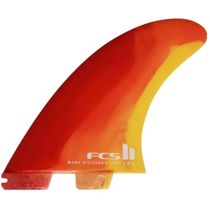 Ailerons de surf twin fins FCSII Mark Richards PC + Stabilizer Sunset Swirl