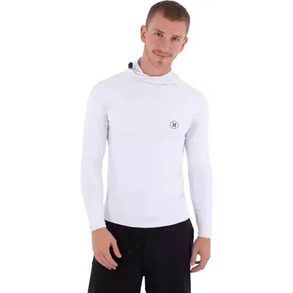 Hurley Icon Hooded Surf Lycra Weiß