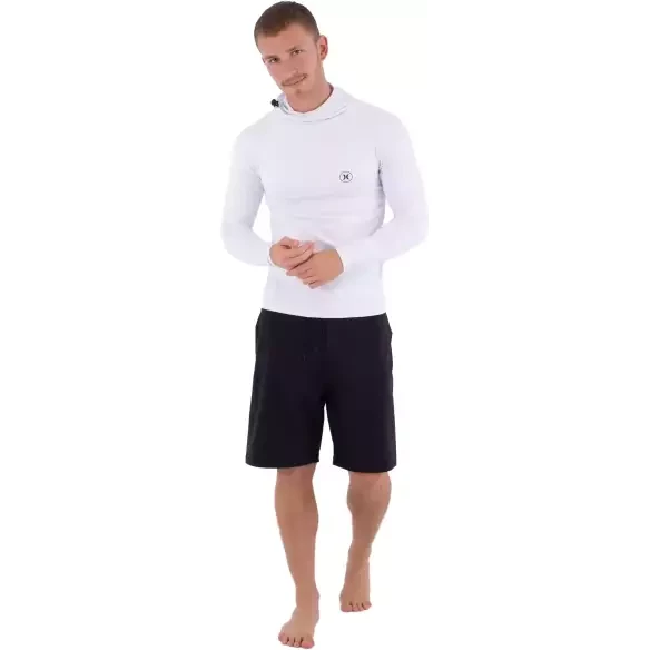 Lycra de surf à capuche Hurley Icon Hooded White