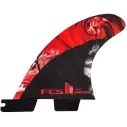 Ailerons de surf FCSII  quad rear PC Reactor Matt Biolos Red
