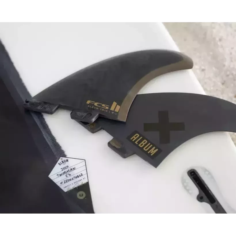 Ailerons de surf FCSII Album Twin+Stabilizer Black/Gold