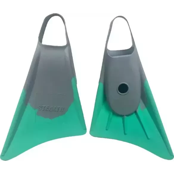 Stealth S1 Super Soft Bodyboard Fins Grey/Menthol