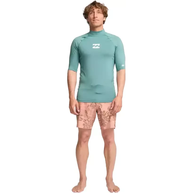 Billabong Rash guard Waves All Day SS Sea Green