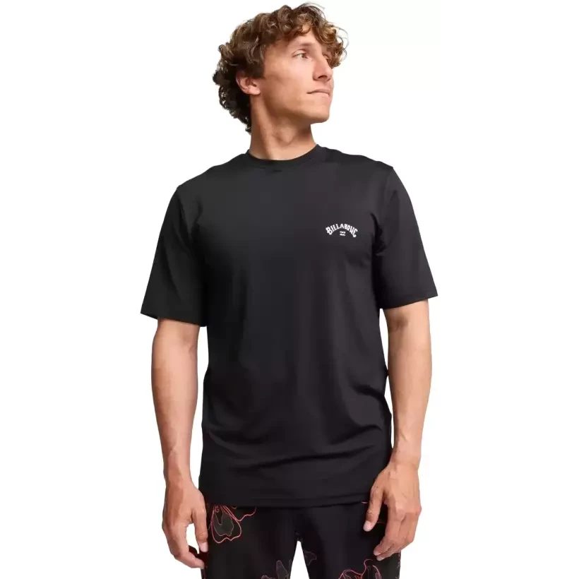 T-shirt Billabong Arch Wave SS nera con protezione UV