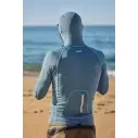 O'Neill Hyperfreak Skins O'Zone LS Blue Fusion Surf Rashguard met capuchon