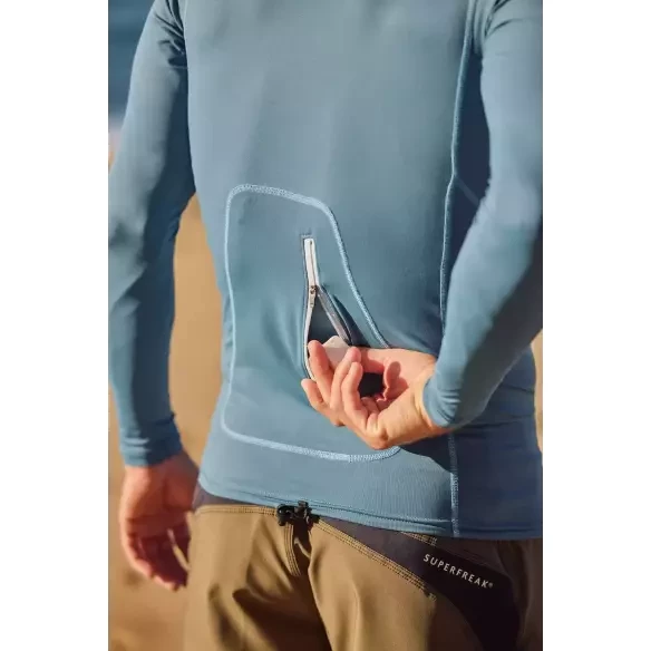 O´Neill Hyperfreak Skins O´Zone LS Blue Fusion Surf Rashguard with Hood