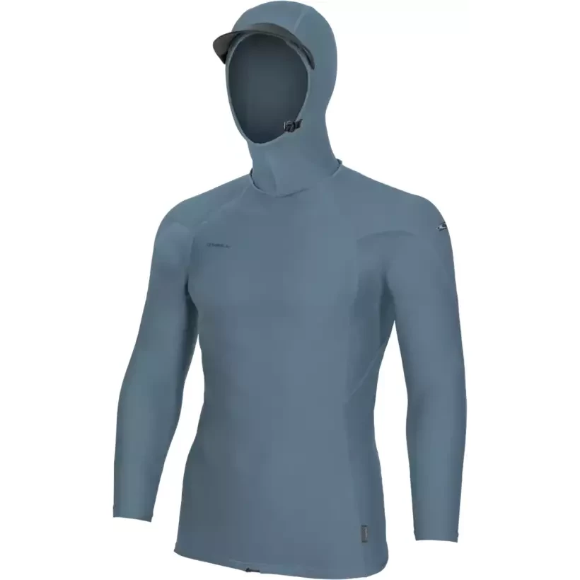 O´Neill Hyperfreak Skins O´Zone LS Blue Fusion Surf Rashguard with Hood