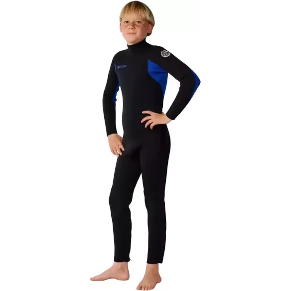 Combinaison en Néoprène Rip Curl Trad Back Zip 3/2 mm pour enfant, bleue