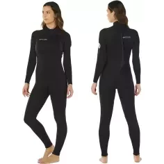 Muta in neoprene Rip Curl Trad Back Zip 3/2mm Womens Black
