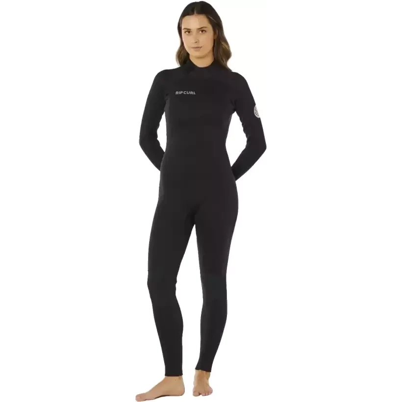 Fato de neoprene Rip Curl Trad Back Zip 3/2mm Womens Black