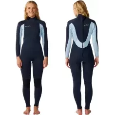 Muta in neoprene Rip Curl Trad Flat Lock Back Zip 3/2mm Womens Navy