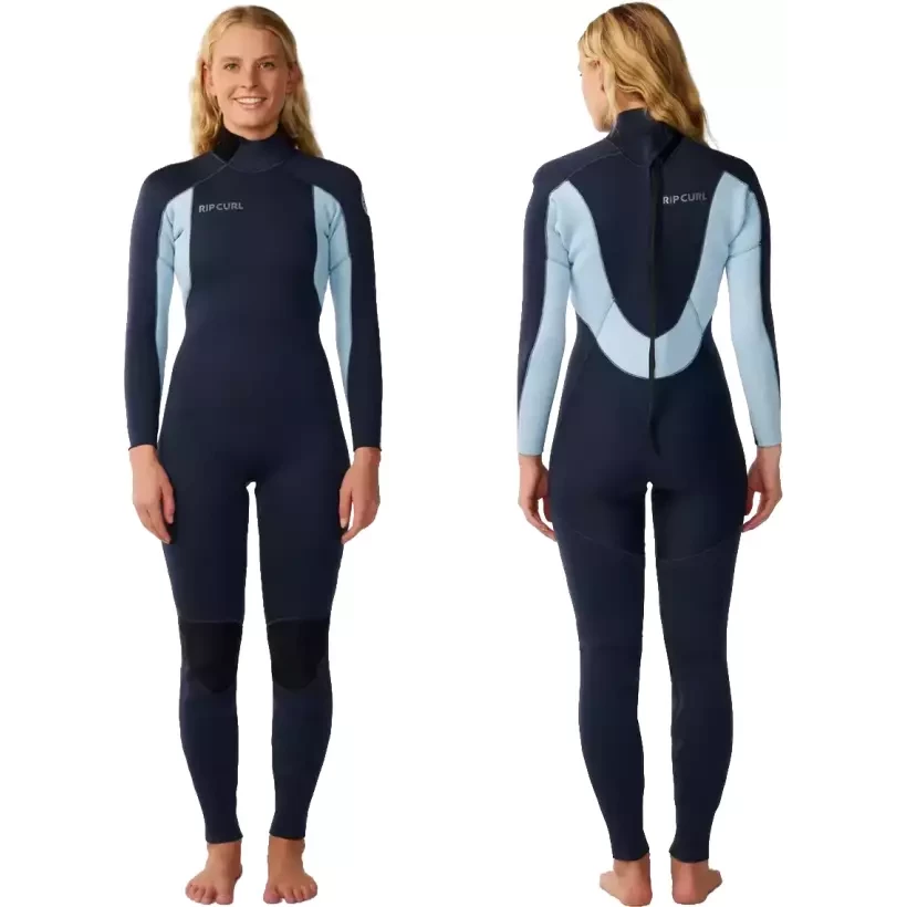 Roupa de neoprene Rip Curl Trad Flat Lock Back Zip 3/2mm Womens Navy