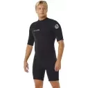 Shorty Rip Curl Trad Flat Lock Back Zip 2/2mm Preto