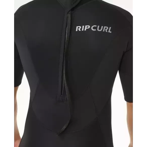 Shorty Rip Curl Trad Flat Lock Back Zip 2/2mm Preto