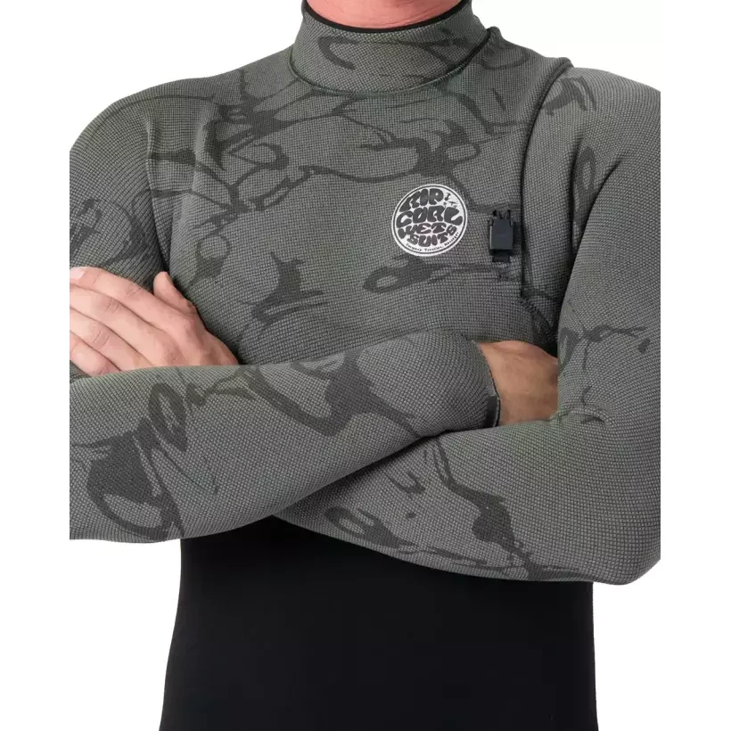 Muta surf Rip Curl E-Bomb 3/2mm Zip Free Deep Cactus