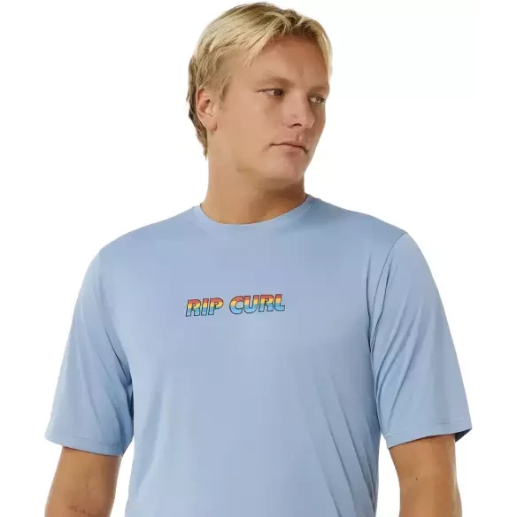 Camiseta UV Rip Curl Icons of SURFLITE UPF50 Faded Denim