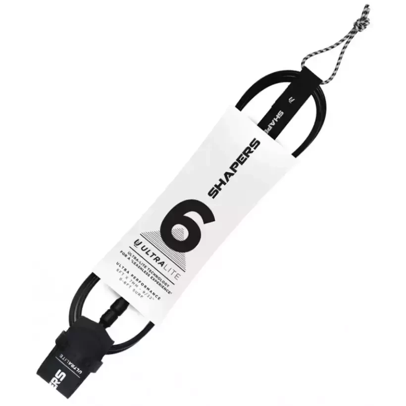 Leash de surf Shapers Ultra Lite Black
