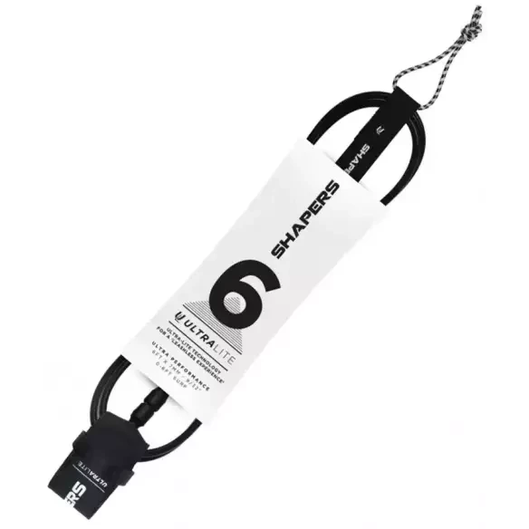 Leash de surf Shapers Ultra Lite Black