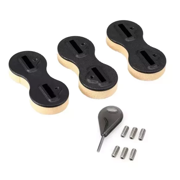 juego de 3 Plugs M-Fins Dual Tab Black