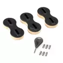 3er-Sets M-Fins Dual Tab Plugs Black