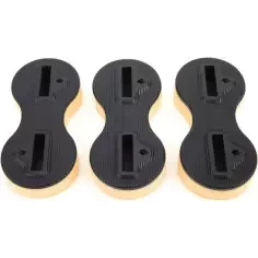 di 3 Plugs M-Fins Dual Tab Black