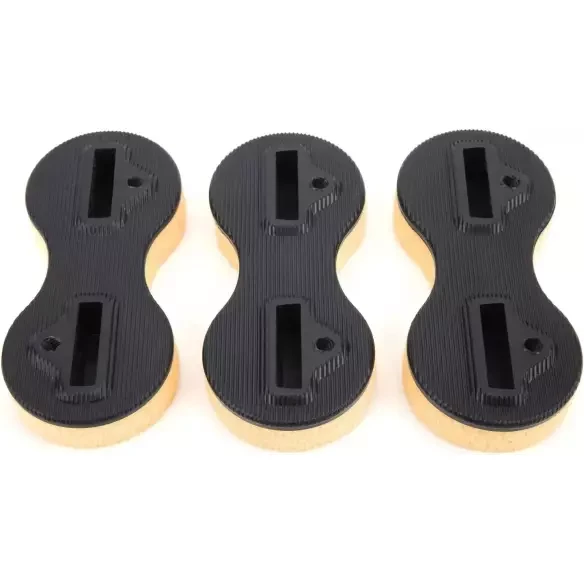 set of 3 M-Fins Dual Tab Plugs Black