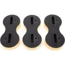 di 3 Plugs M-Fins Dual Tab Black