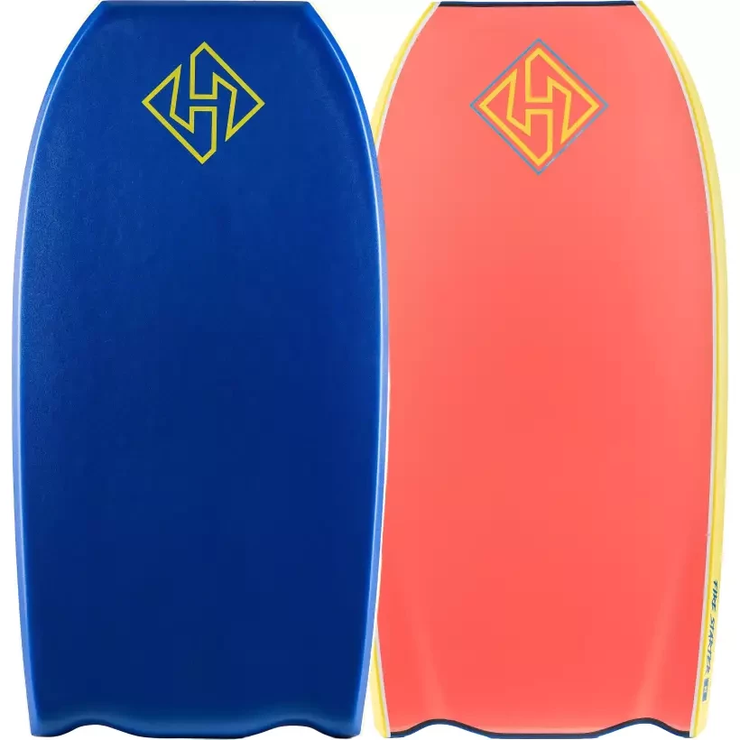 bodyboard Hubboards Hubb Firestarter PE Bat Tail Bleu Foncé/Corail Rouge