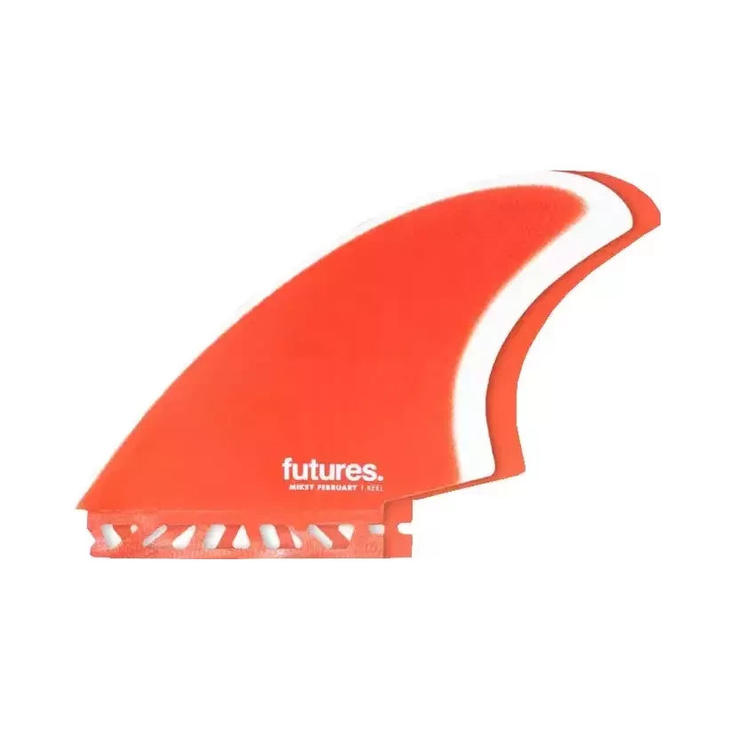Pinne Futures Keel Mikey February Fiberglass Rosso / Bianco